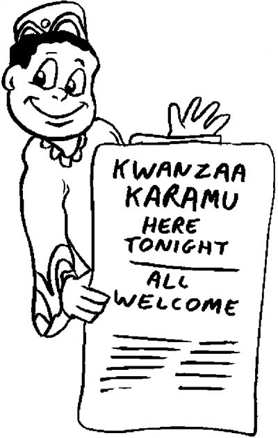 Kwanzaa Karamu Coloring Page