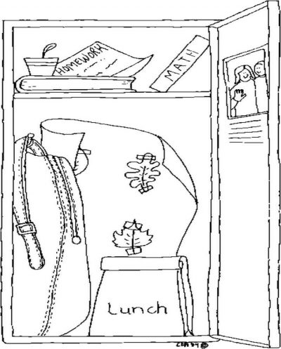 Locker Coloring Page