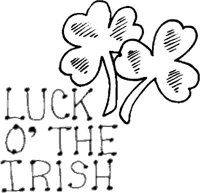 Luck O&#8217; The Irish Coloring Page