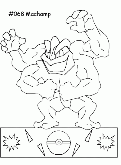 Machamp Coloring Page
