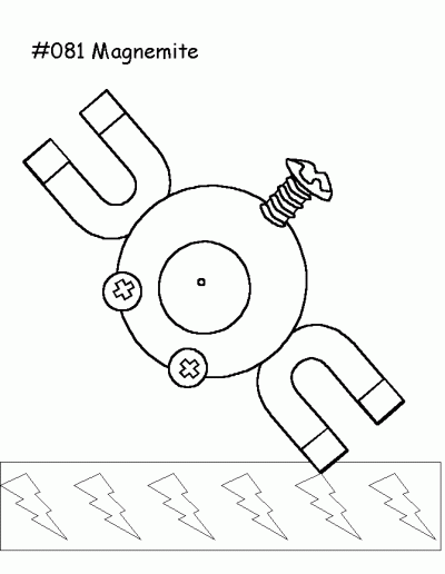 Magnemite Coloring Page