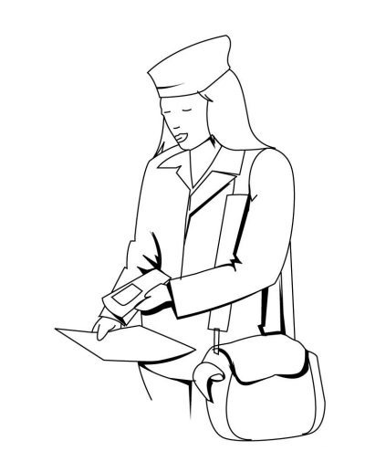 Maillady Coloring Page