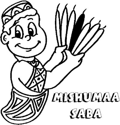 Mishumaa Saba Coloring Page
