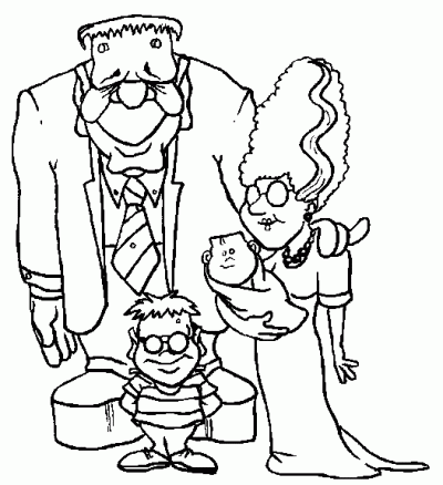 Monsterfamily Coloring Page