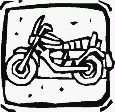 Motorcyc Coloring Page