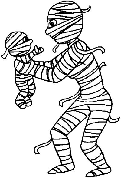 Mummy &amp; Baby Coloring Page