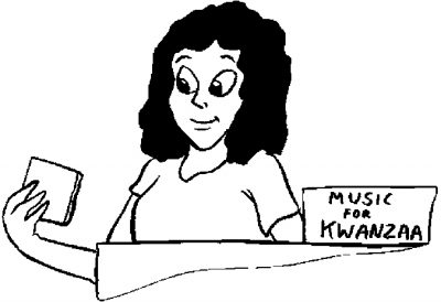 Music For Kwanzaa Coloring Page