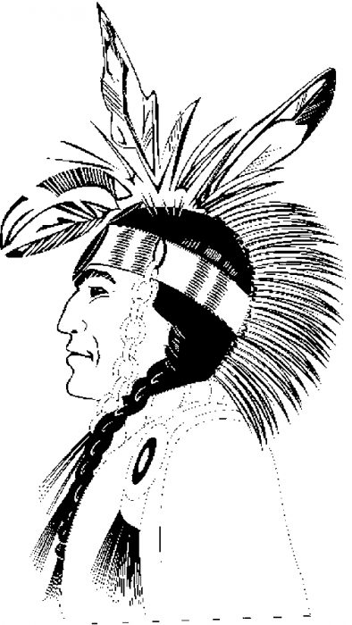 Native American Profile Coloring Page