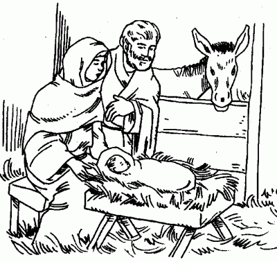 Nativity Coloring Page