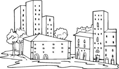 Neighborhood Coloring Page