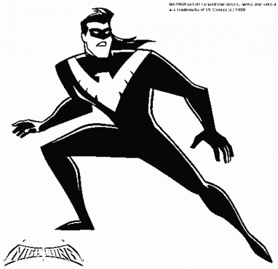Nightwing Coloring Page
