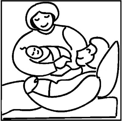 Nurse &amp; Mother Coloring Page