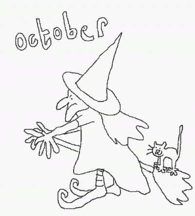 October Coloring Page