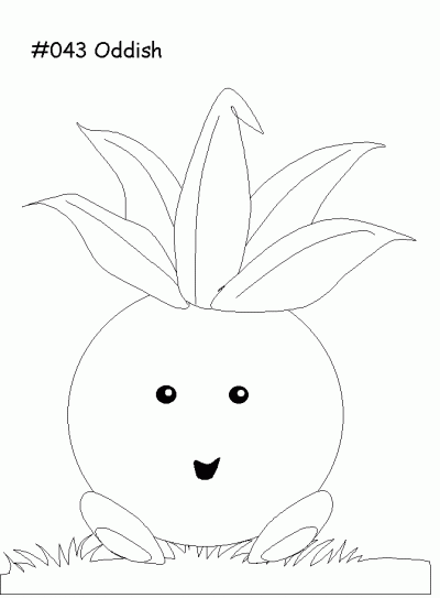 Oddish Coloring Page