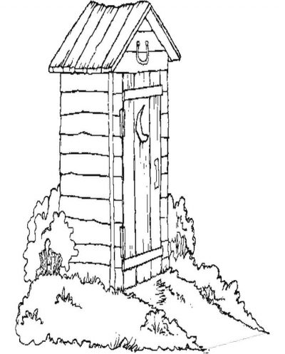 Out House Coloring Page