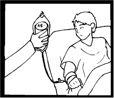 Patient Getting Blood Coloring Page