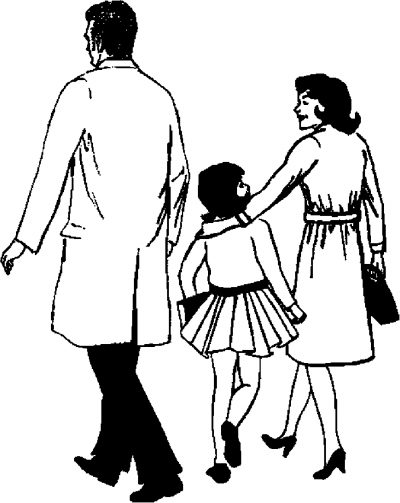 Pediatrician &amp; Family Coloring Page