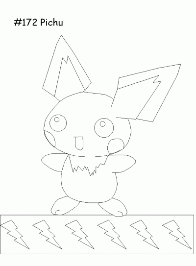 Pichu Coloring Page