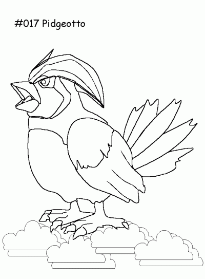 Pidgeotto Coloring Page
