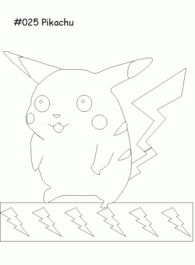 Pikachu Coloring Page