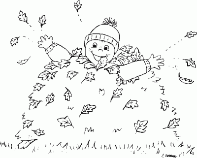 Pileofleaves Coloring Page