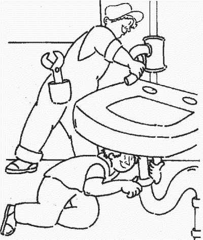 Plumber Coloring Page