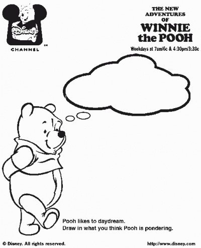 Pondering Coloring Page