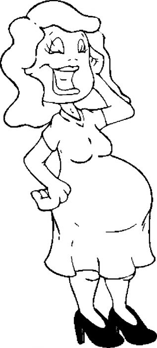 Pregnant Woman Coloring Page