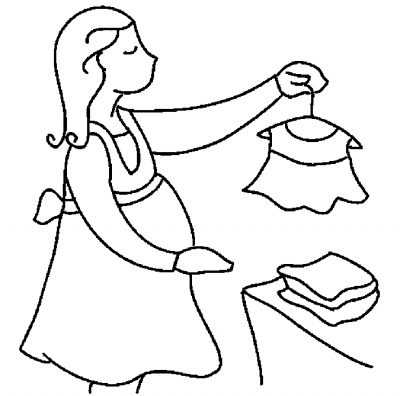 Pregnant Woman Shopping Coloring Page