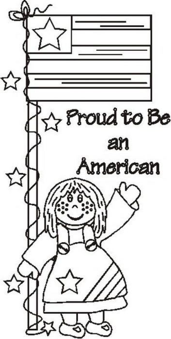 Proudtobeamericanbw Coloring Page