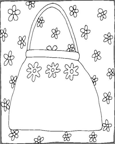Purse Red Coloring Page