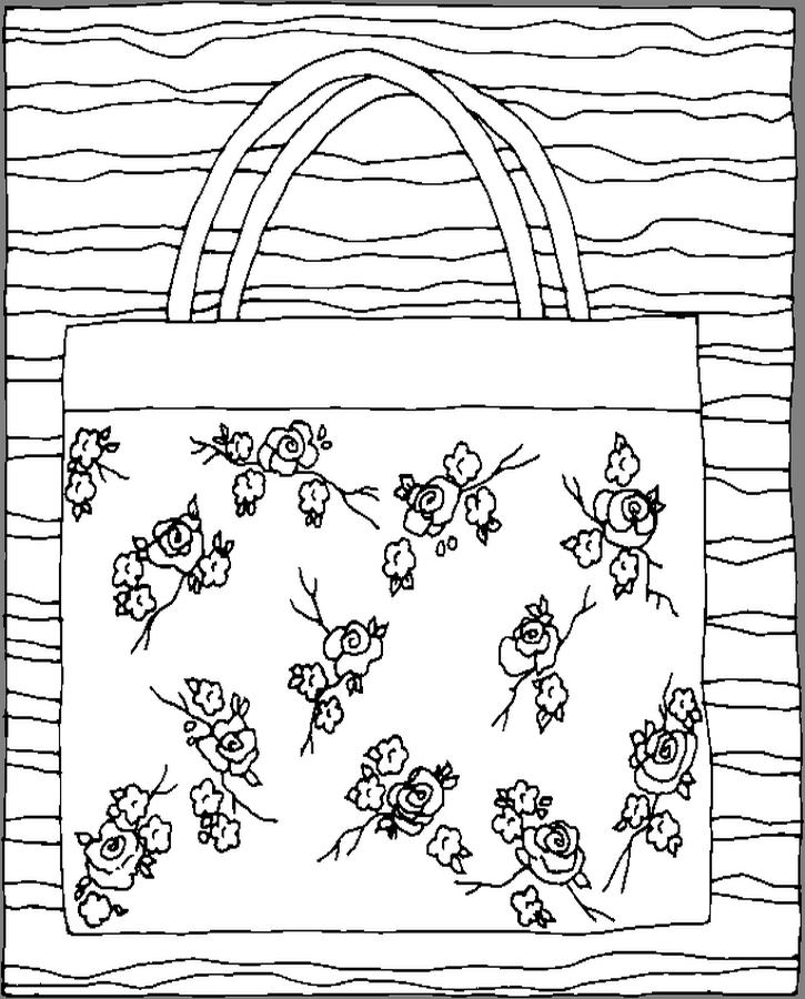 Purse Roses Coloring Page