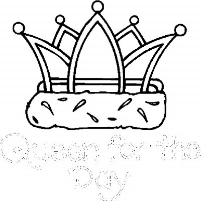 Queen For The Day Coloring Page