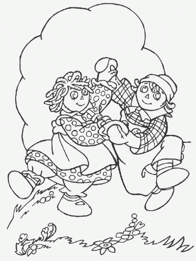 Raggedy Ann And Andy Coloring Page