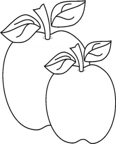 Redgreenapplesbw Coloring Page