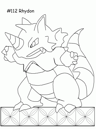 Rhydon Coloring Page
