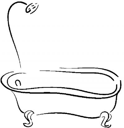 Shower &amp; Tub Coloring Page