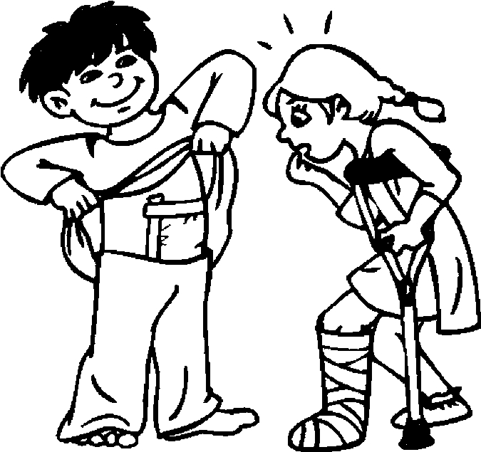 Showing Bandage Coloring Page
