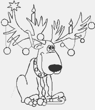 Sillyrein Christmas Coloring Page