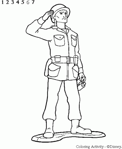 Soldier Toy Story  Coloring Page