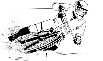 Speedwayfahrer Coloring Page