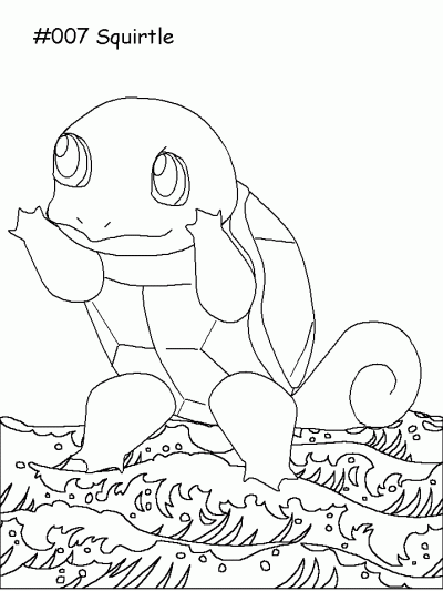 Squirtle Coloring Page