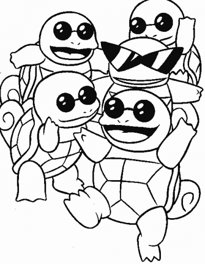 Squirtles Coloring Page