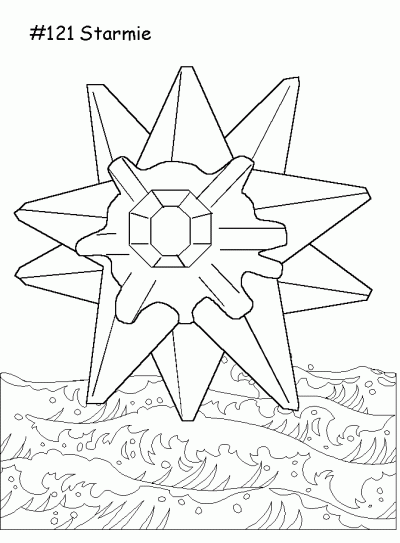 Starmie Coloring Page