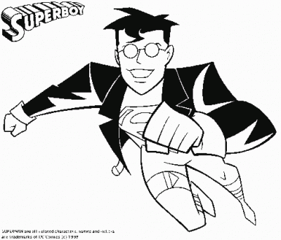 Superboy Coloring Page