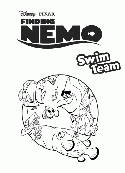 Swim Team Coloring Page