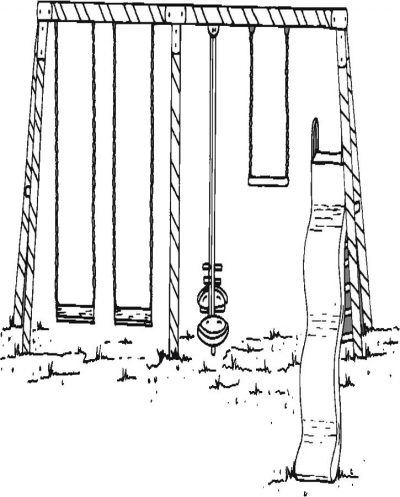Swing Set Coloring Page