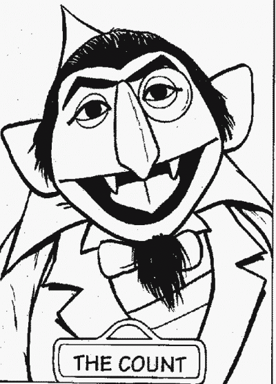 Thecount Coloring Page
