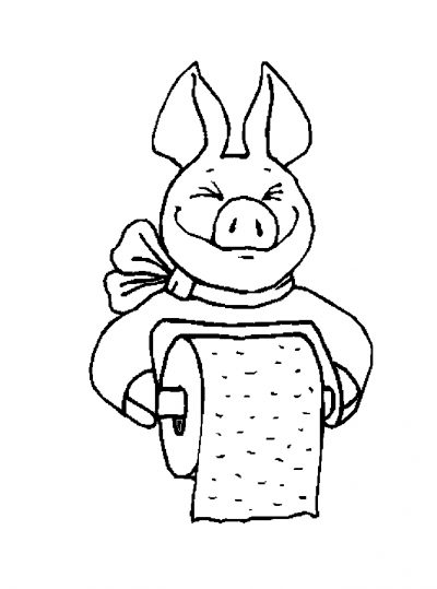 Toilet Paper Holder Coloring Page
