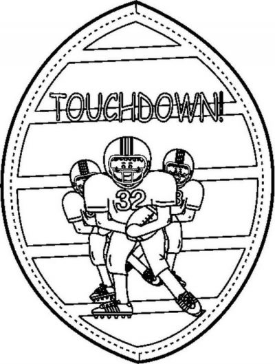 Touchdownballbw Coloring Page